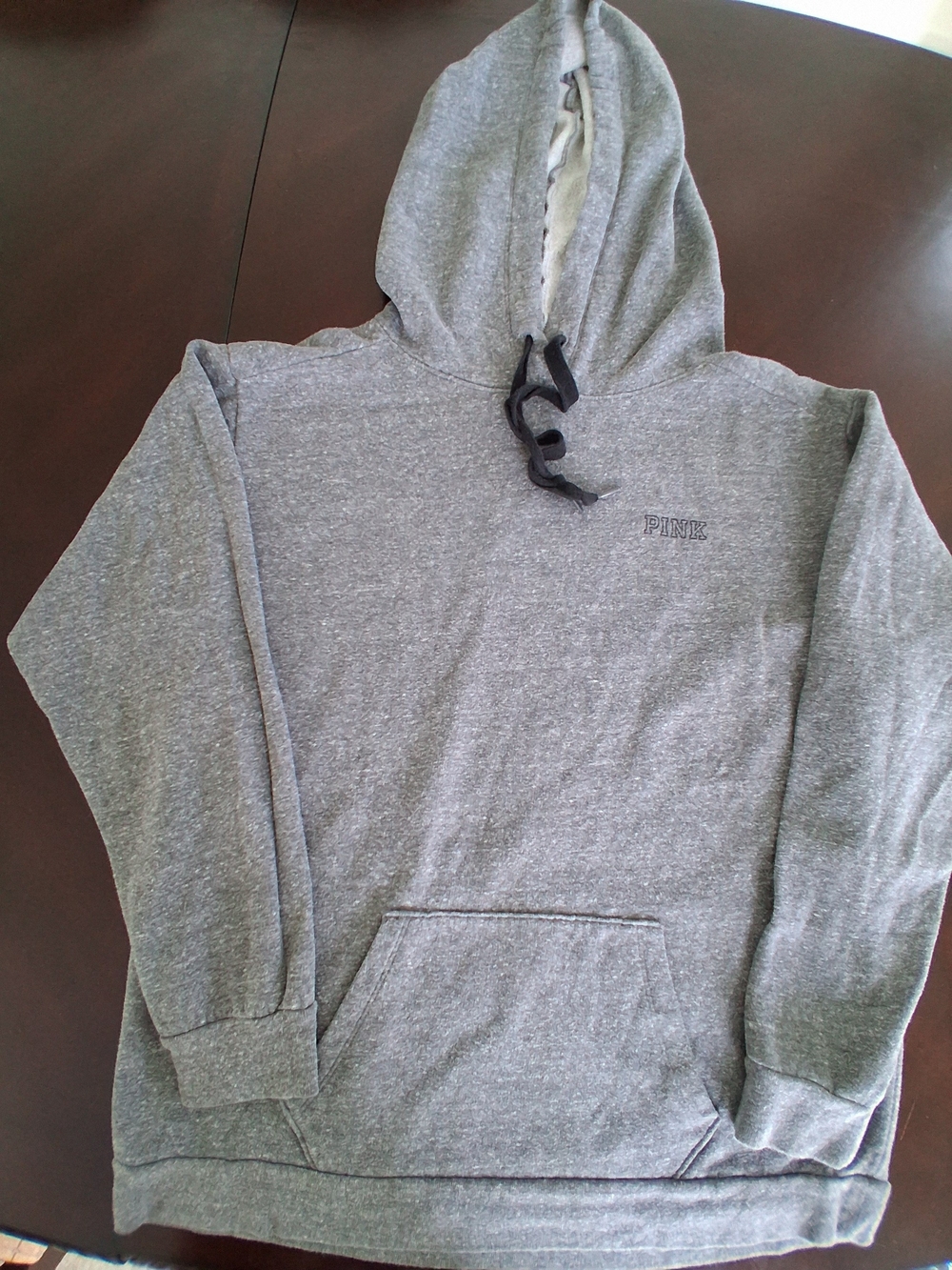 PINK Victoria's Secret Women's Heather Gray Pullover Sweatshirt  Hoodie Medium